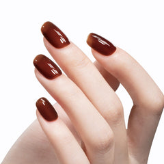 MAYCHAO jelly gel nail polish 15ml hot cocoa swatch with deep color
