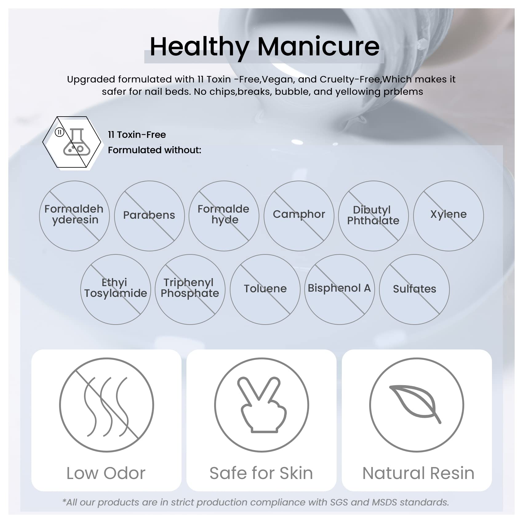 MAYCHAO long-wear gel finish on nails suggests durable shine