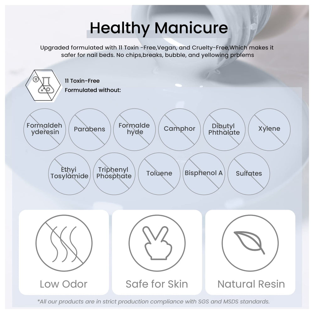 MAYCHAO long-wear gel finish on nails suggests durable shine