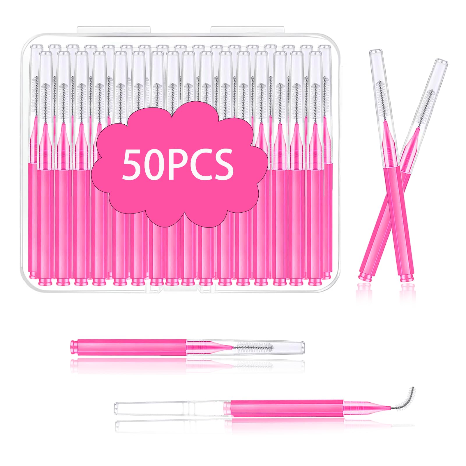 MAYEEN micro eyebrow brush set with cap for precise brow grooming and lash care.