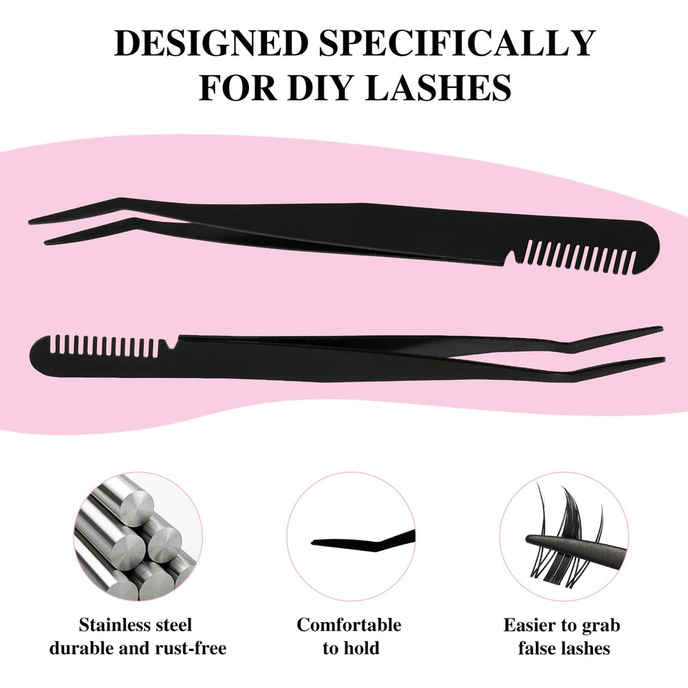 Mayhug cluster tweezer for precise picking of lash clusters