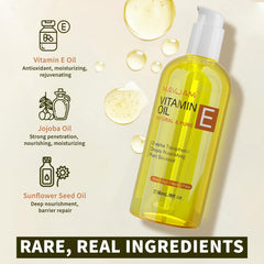 MAYJAM Vitamin E Oil being applied to face for hydration.