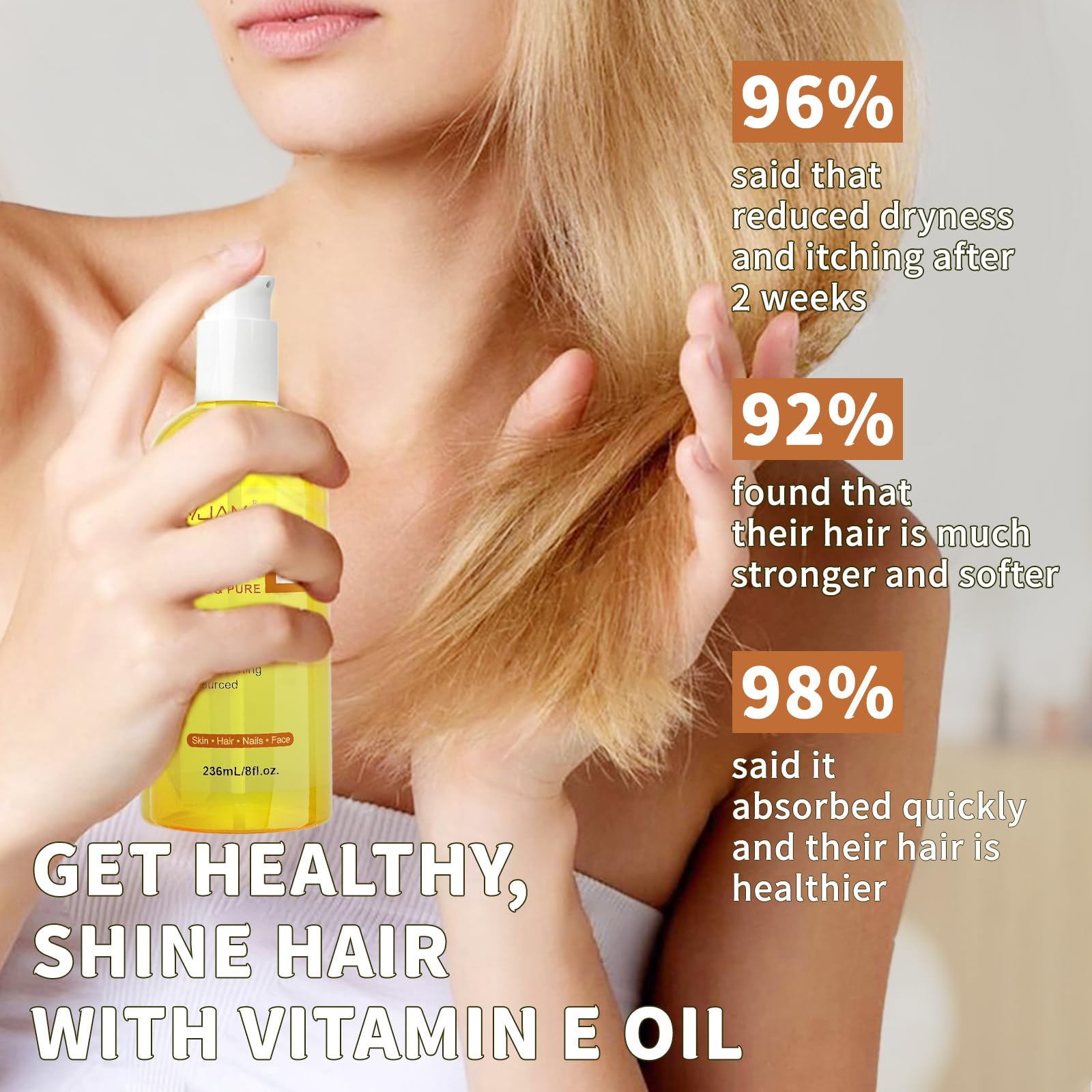 MAYJAM Vitamin E Oil near scar area for gentle skin care.