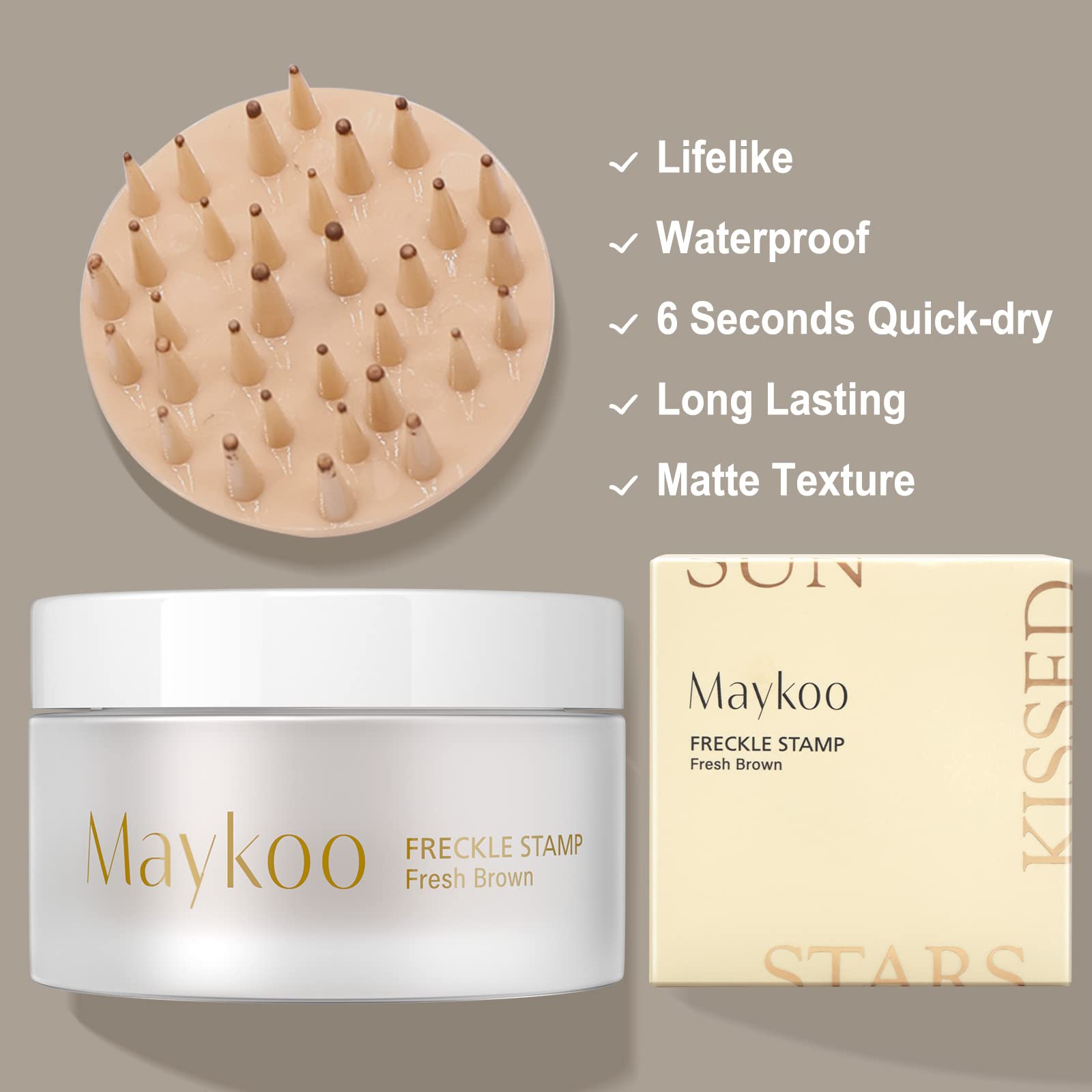 MAYKOO Freckle Cushion: brocha única para aplicar pecas con precisión.
