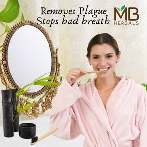 MB Herbals carbon como ingrediente dental en polvo para higiene bucal