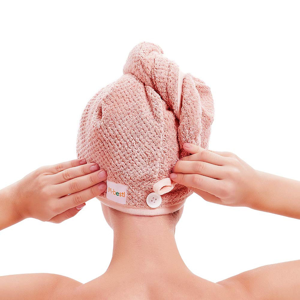 M-bestl microfiber hair towel is ultra-absorbent for fast results.
