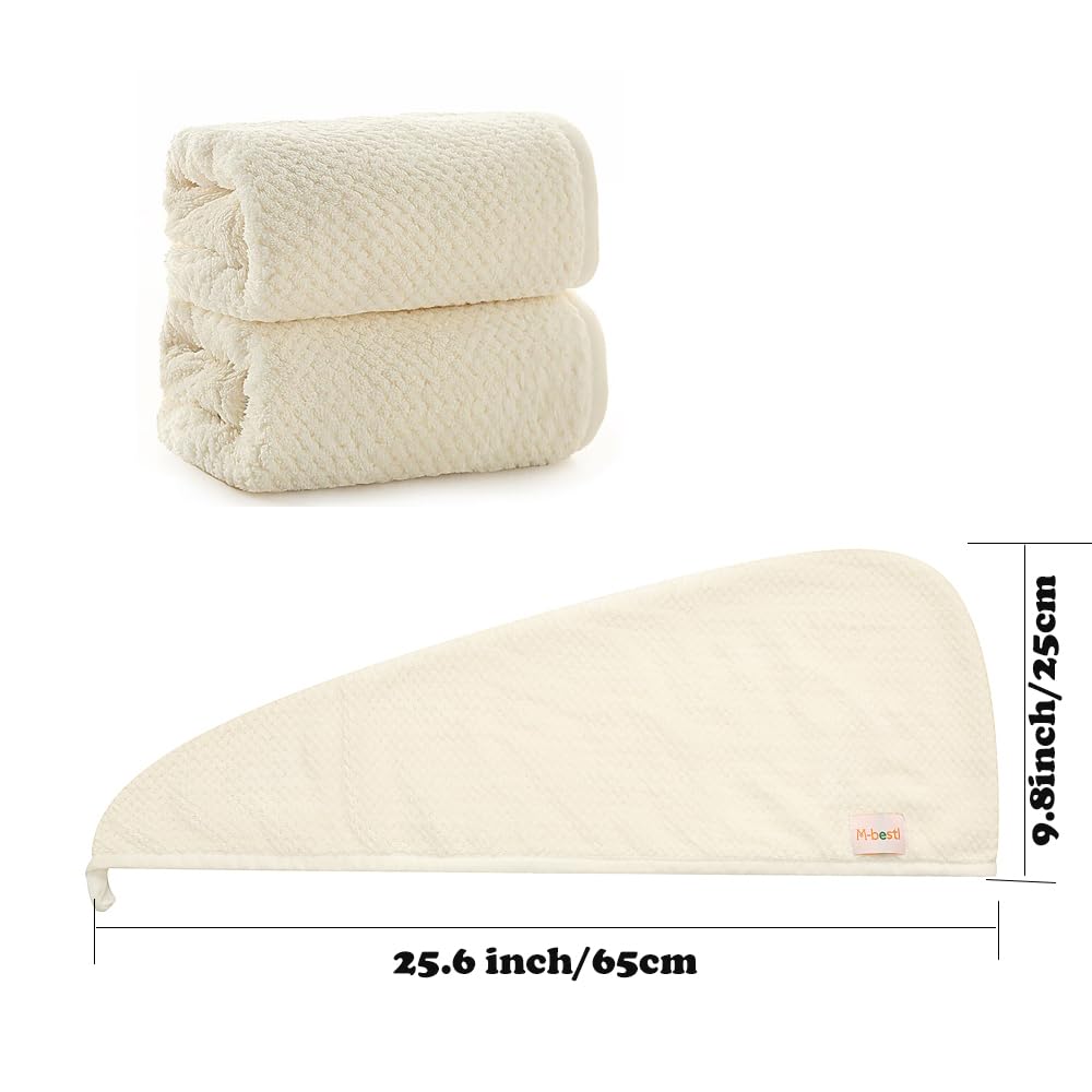 Paquete de dos toallas beige de M-bestl facilita el cuidado diario.