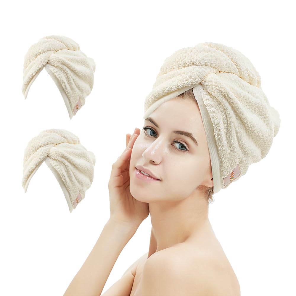 Toalla M-bestl de microfibra para secado rápido del cabello, suave y absorbente.