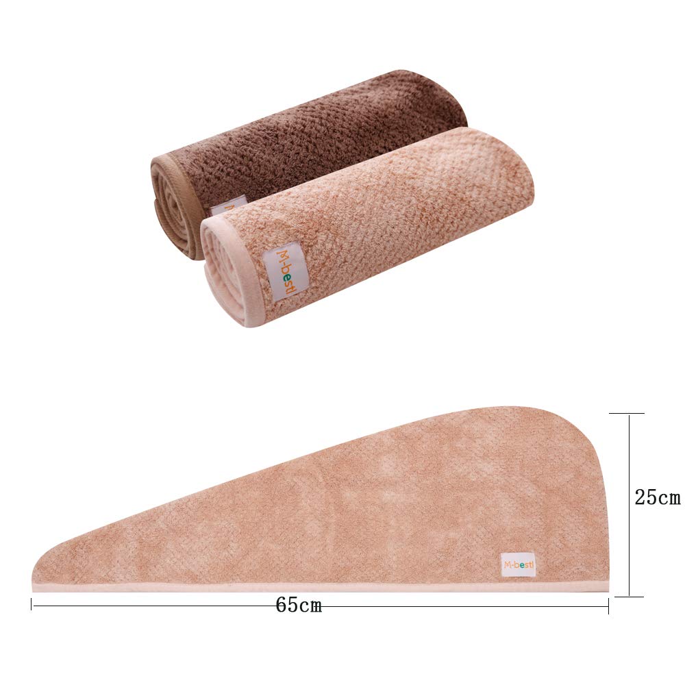 M-bestl two-pack coffee and pink towels for daily use.