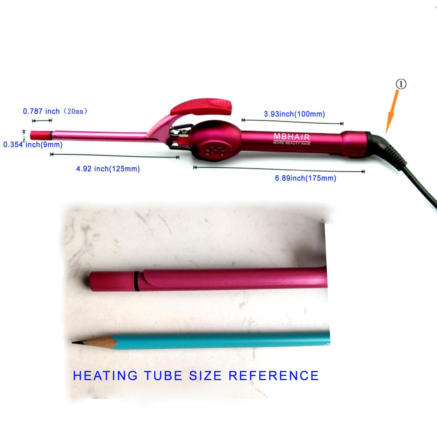 MBHAIR ceramic tourmaline coating delivers smooth, shiny curls.