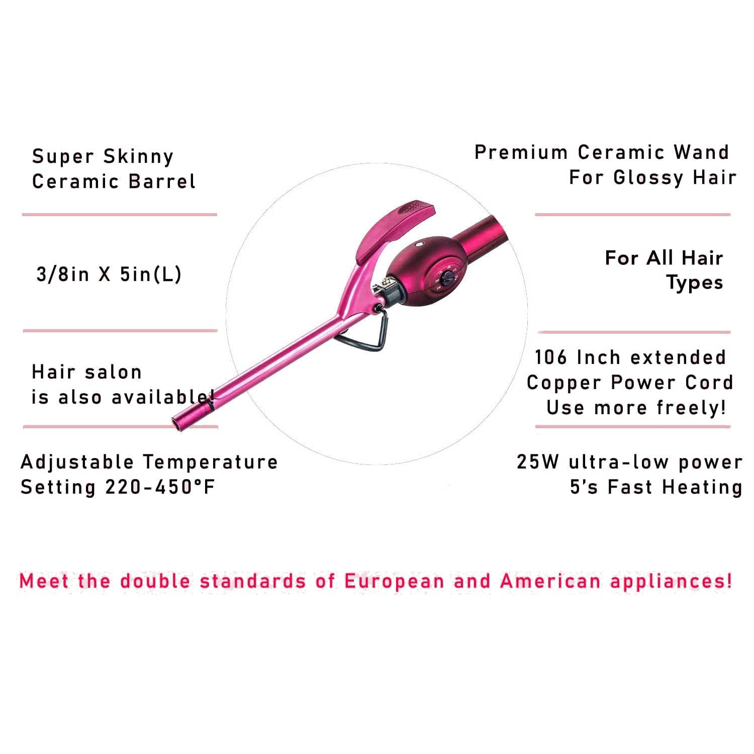 MBHAIR rotating insulated tip enables safer precise styling.