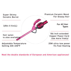 MBHAIR rotating insulated tip enables safer precise styling.