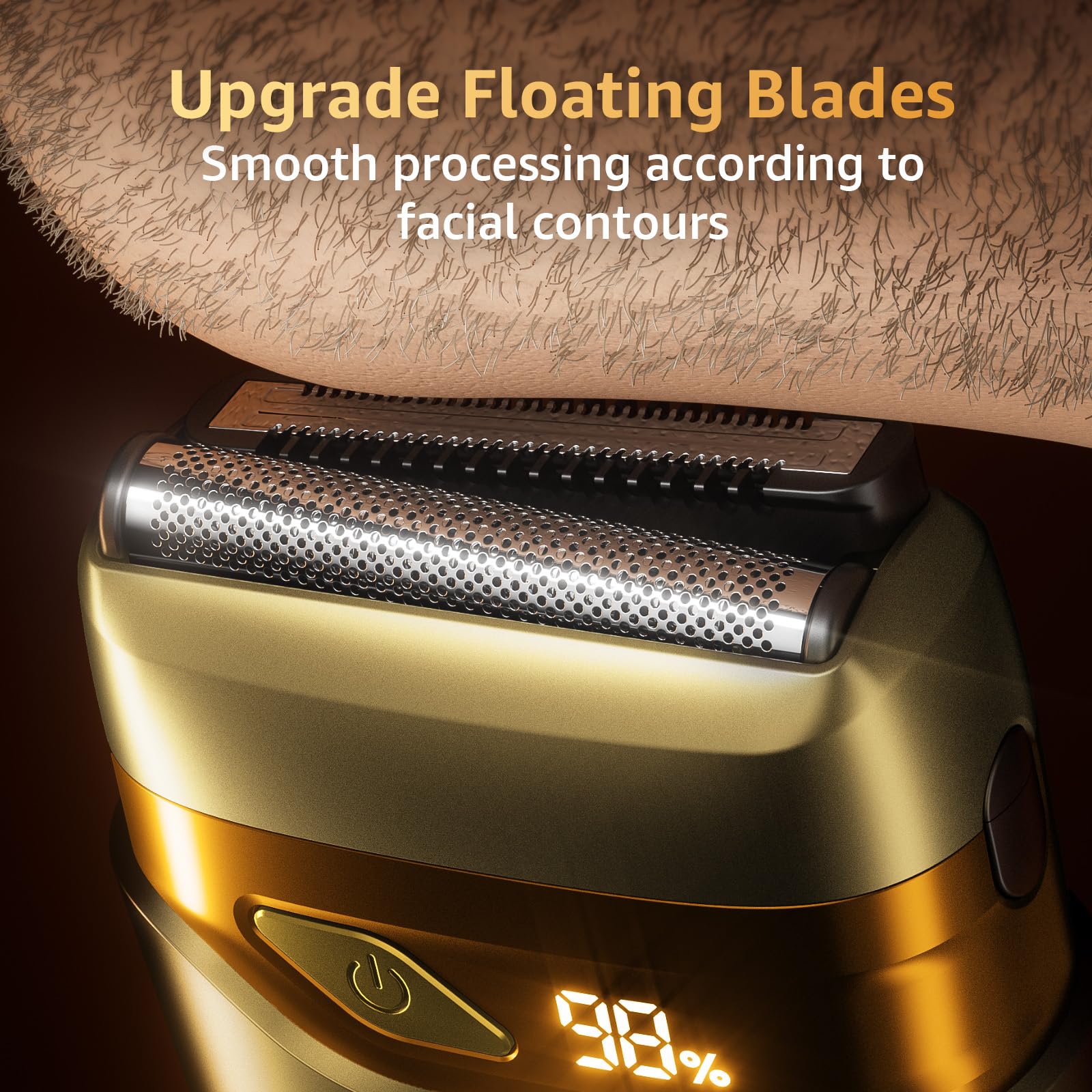Mbzoey foil shaver with micro-comb technology for a smoother shave.