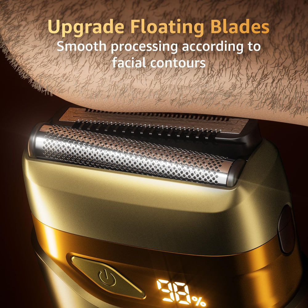 Mbzoey foil shaver with micro-comb technology for a smoother shave.
