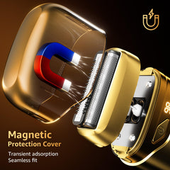 Mbzoey foil shaver LED display shows battery status.