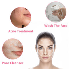 MCIGICM face scrubber with handle and suction cup for easy hang-dry storage.