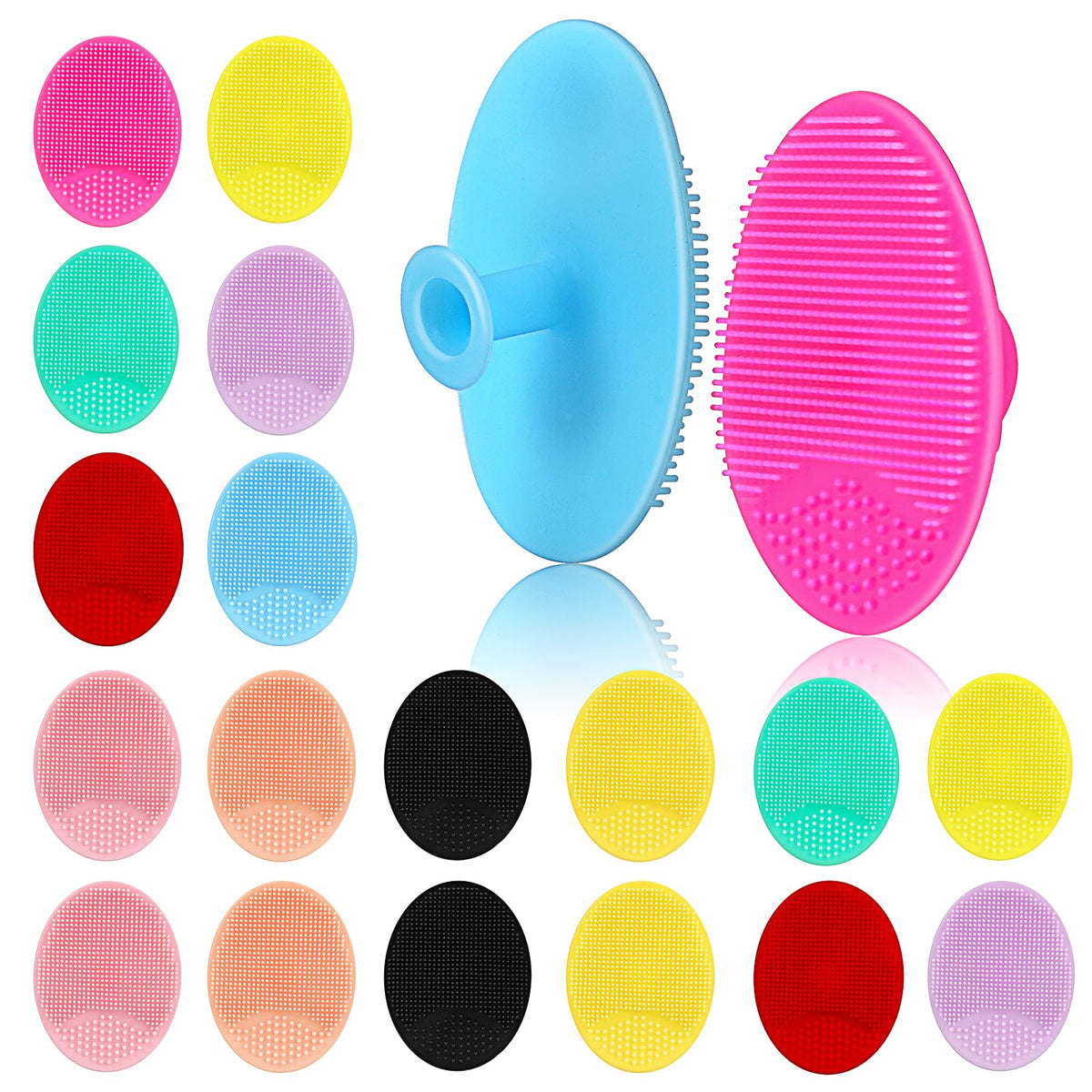 MCIGICM face scrubber close-up of silicone bristles for gentle daily cleansing.