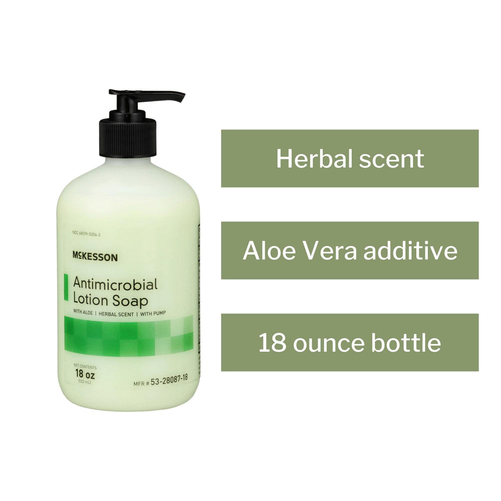 Textura cremosa del jabón McKesson con aloe para lavar manos