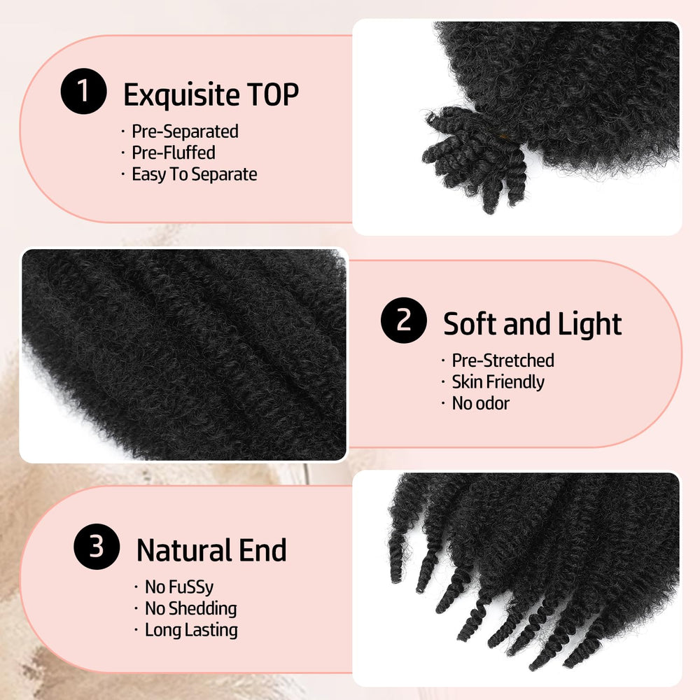 MCNJM Marley twist braid hair 12-inch crochet extensions for versatile looks.