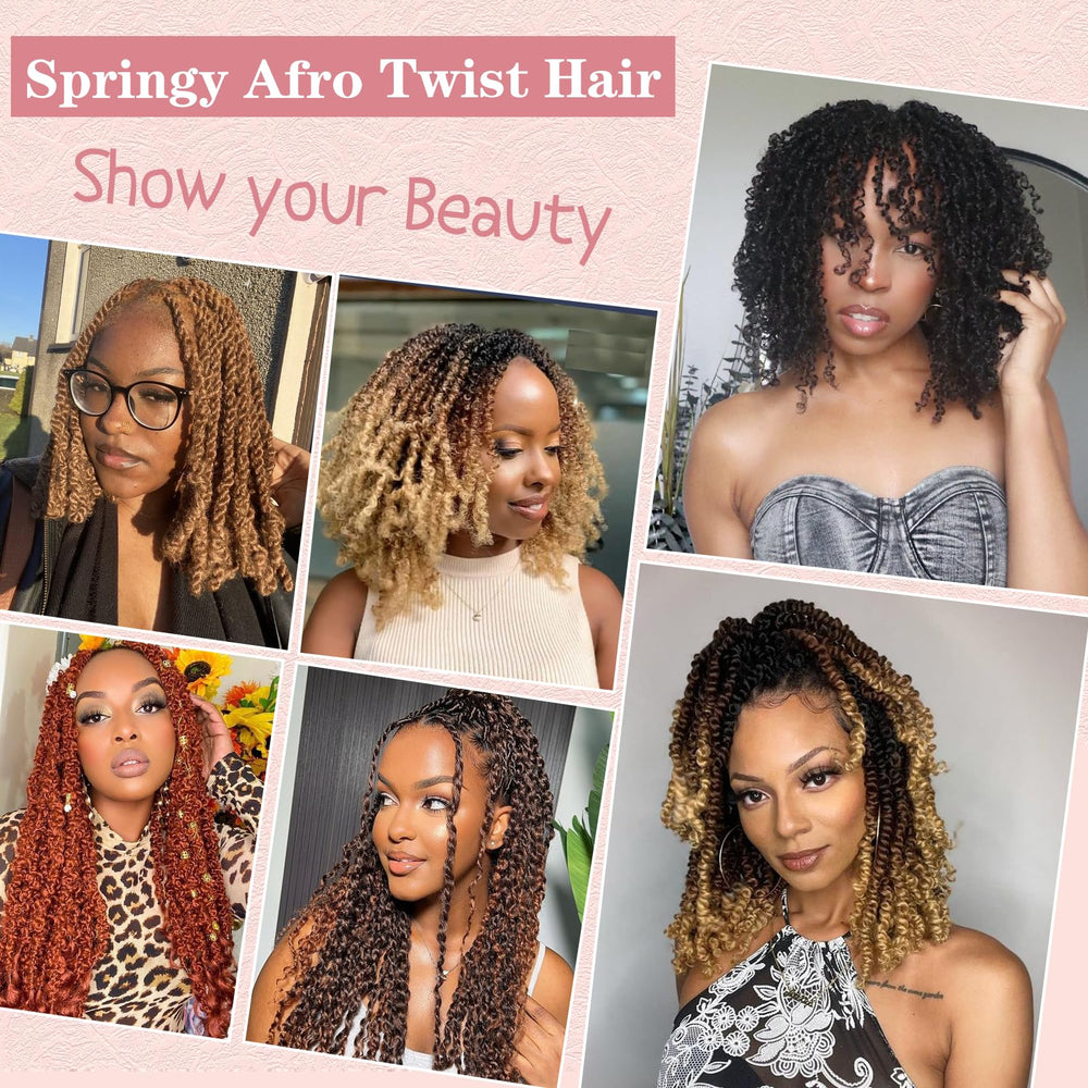 MCNJM Springy Afro Twist 16 inch color 1B-27-30 for mixed-tone versatility.