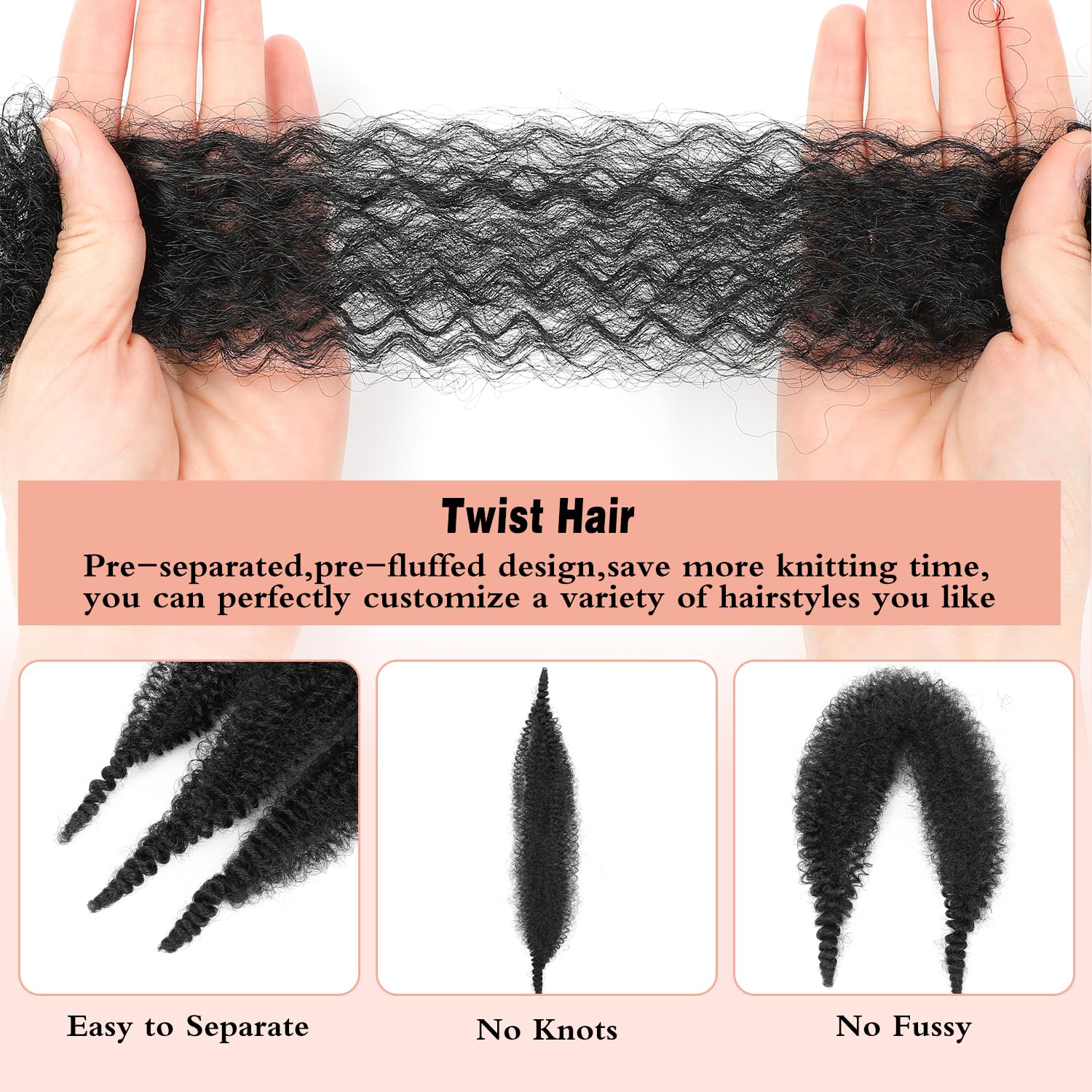 MCNJM Springy Afro Twist 16 inch color 27 for warm, natural highlights.