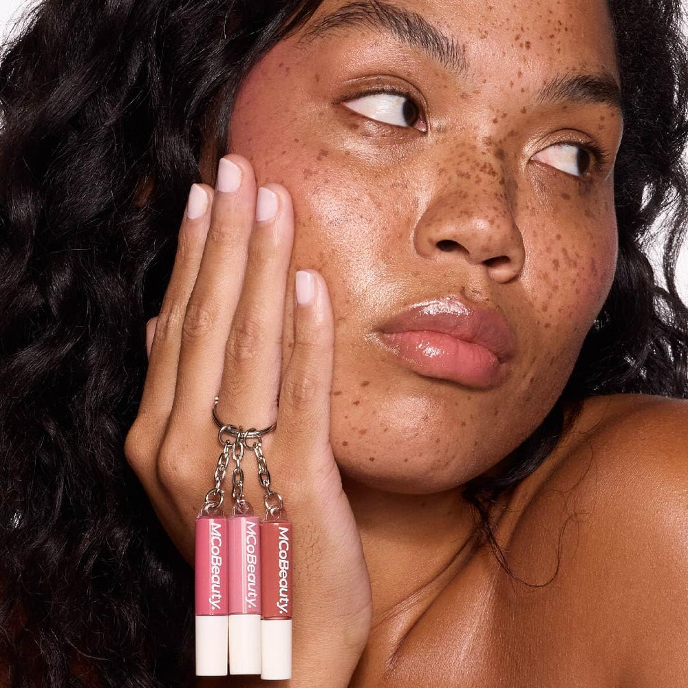 MCoBeauty brillos labiales trío, aplicador compacto ideal para bolsos y viajes