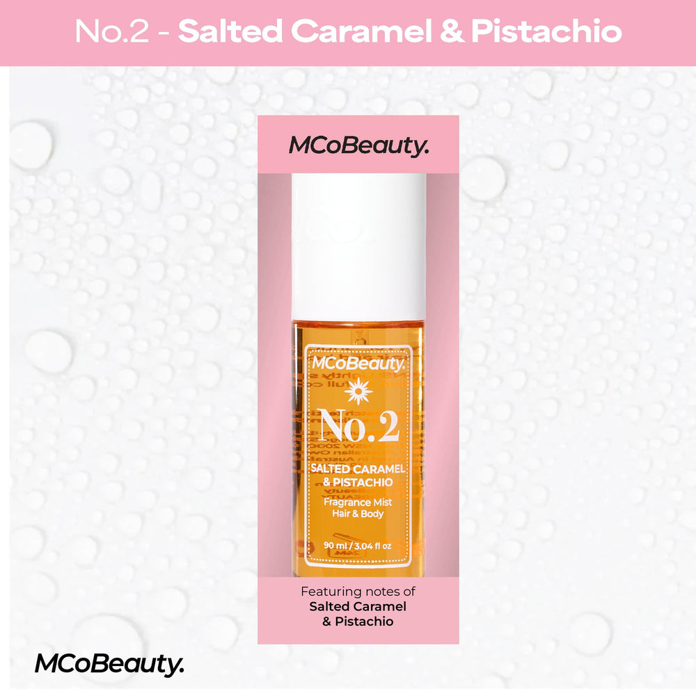 MCoBeauty Fragrance Mist No.2 vanilla-notes with caramel depth.