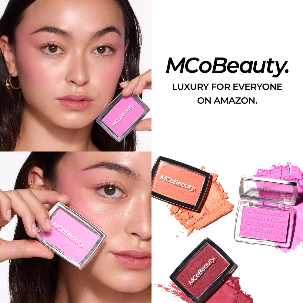 MCoBeauty Glow Up pH Powder Blush Vivi Pink difuminacion sutil para un look suave.