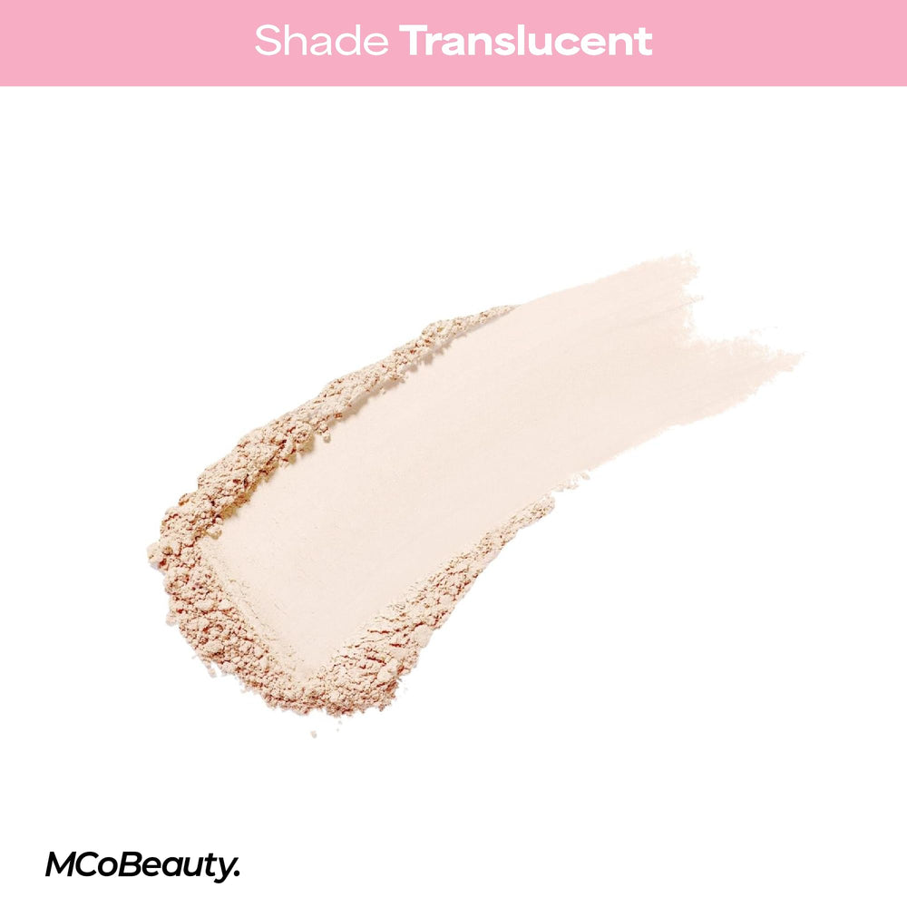 Polvo translúcido MCoBeauty ayuda a controlar brillos sin sensación pesada.