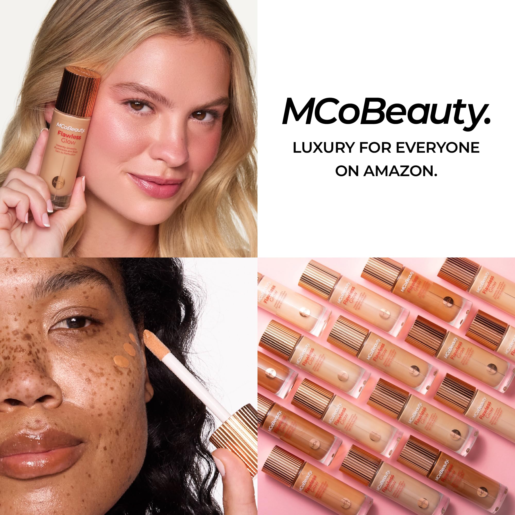 MCoBeauty Flawless Glow brillo sutil en el rostro para un look natural