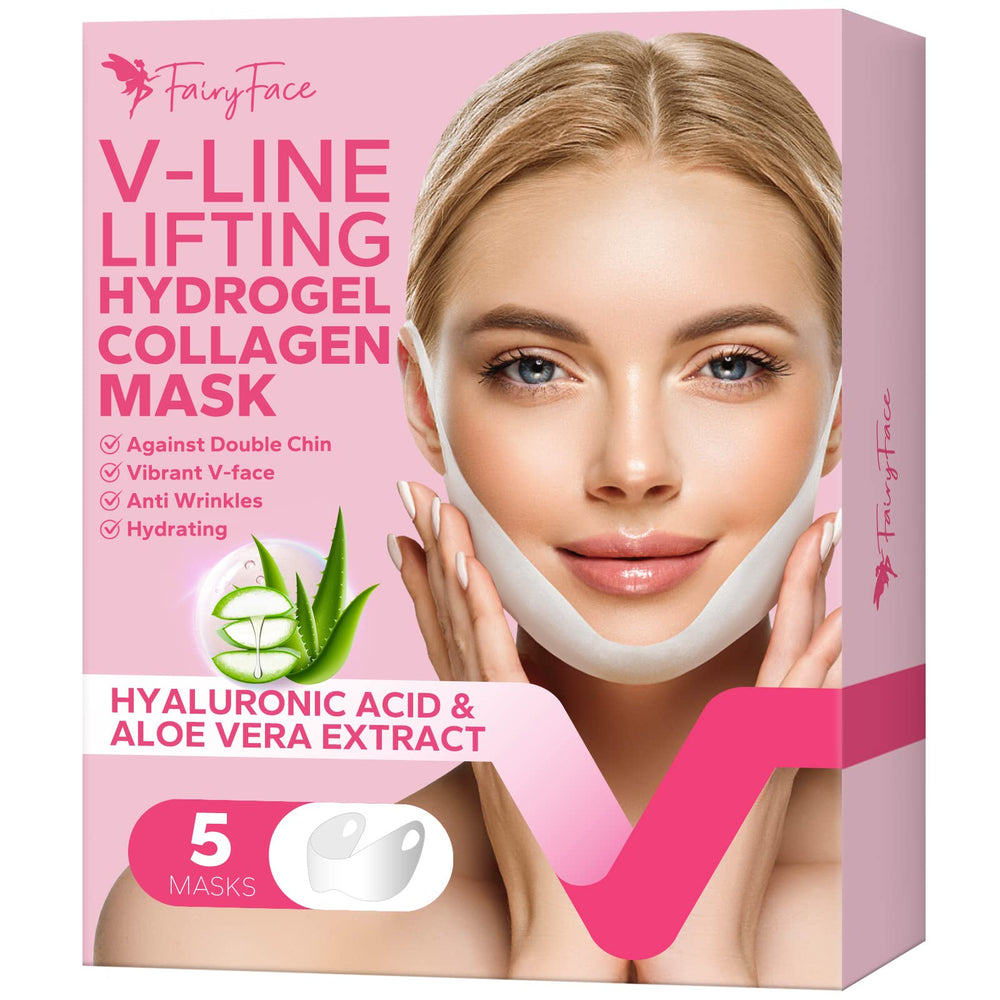MCOMCE FairyFace mascarilla V-Línea, caja de 5 unidades para definir la mandíbula.