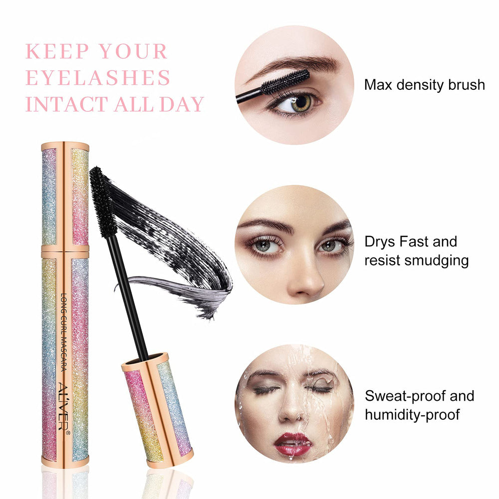 Mcukv 4D Seda Fibras Mascara facilita la aplicación para un look diario.