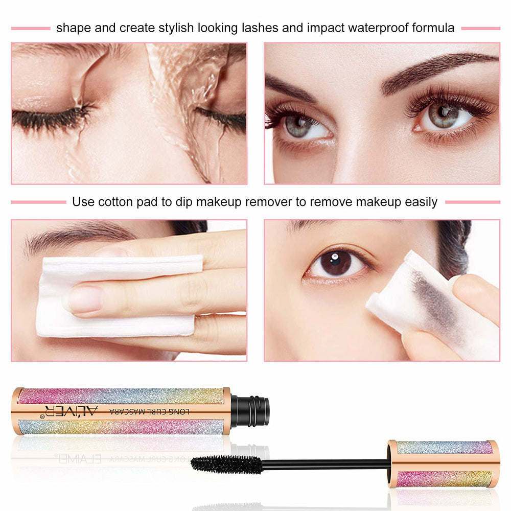 Mcukv 4D Seda Fibras Mascara aporta volumen para un efecto dramático.