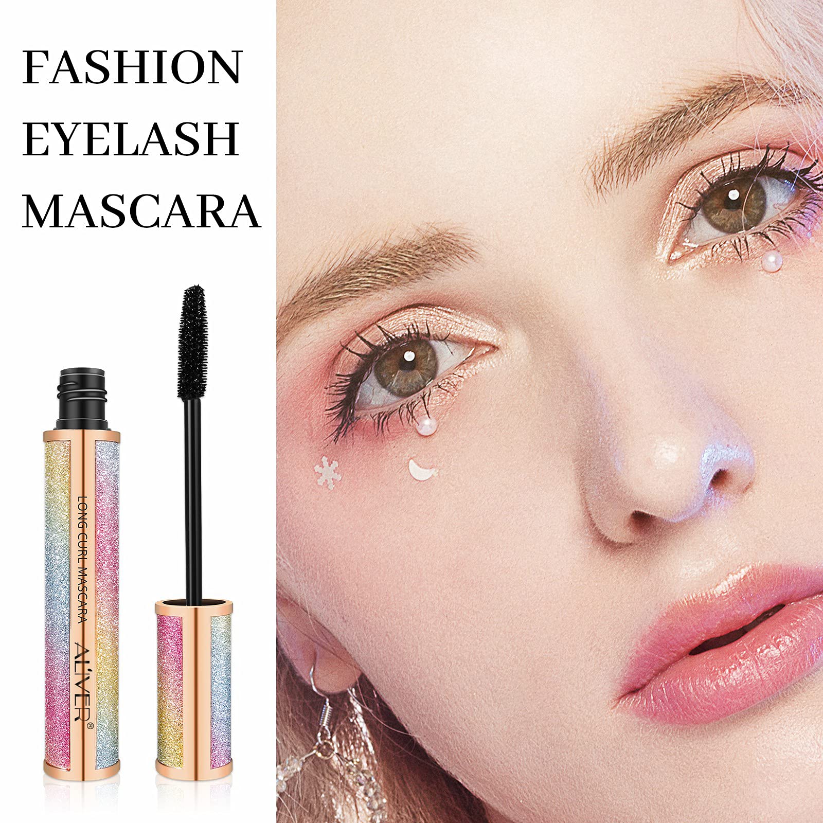 Mcukv 4D Seda Fibras Mascara resistente al agua para climas y eventos.
