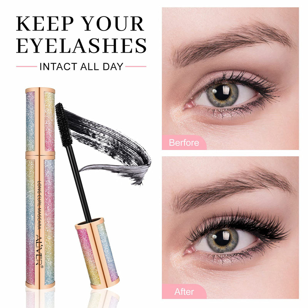 Mcukv 4D Seda Fibras Mascara tubo resistente para uso todo el día.
