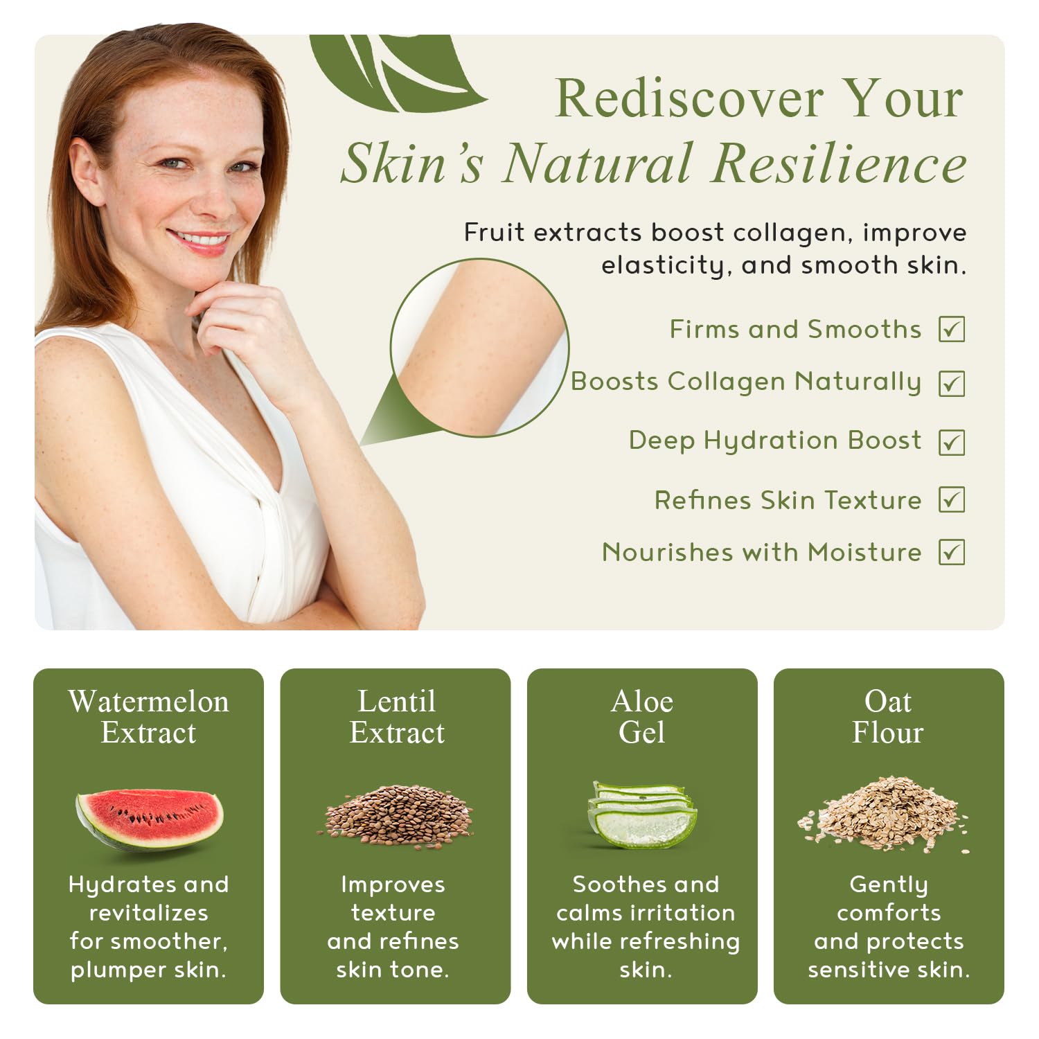 Crepe-Ease neck application shows smooth spread for daily neck care