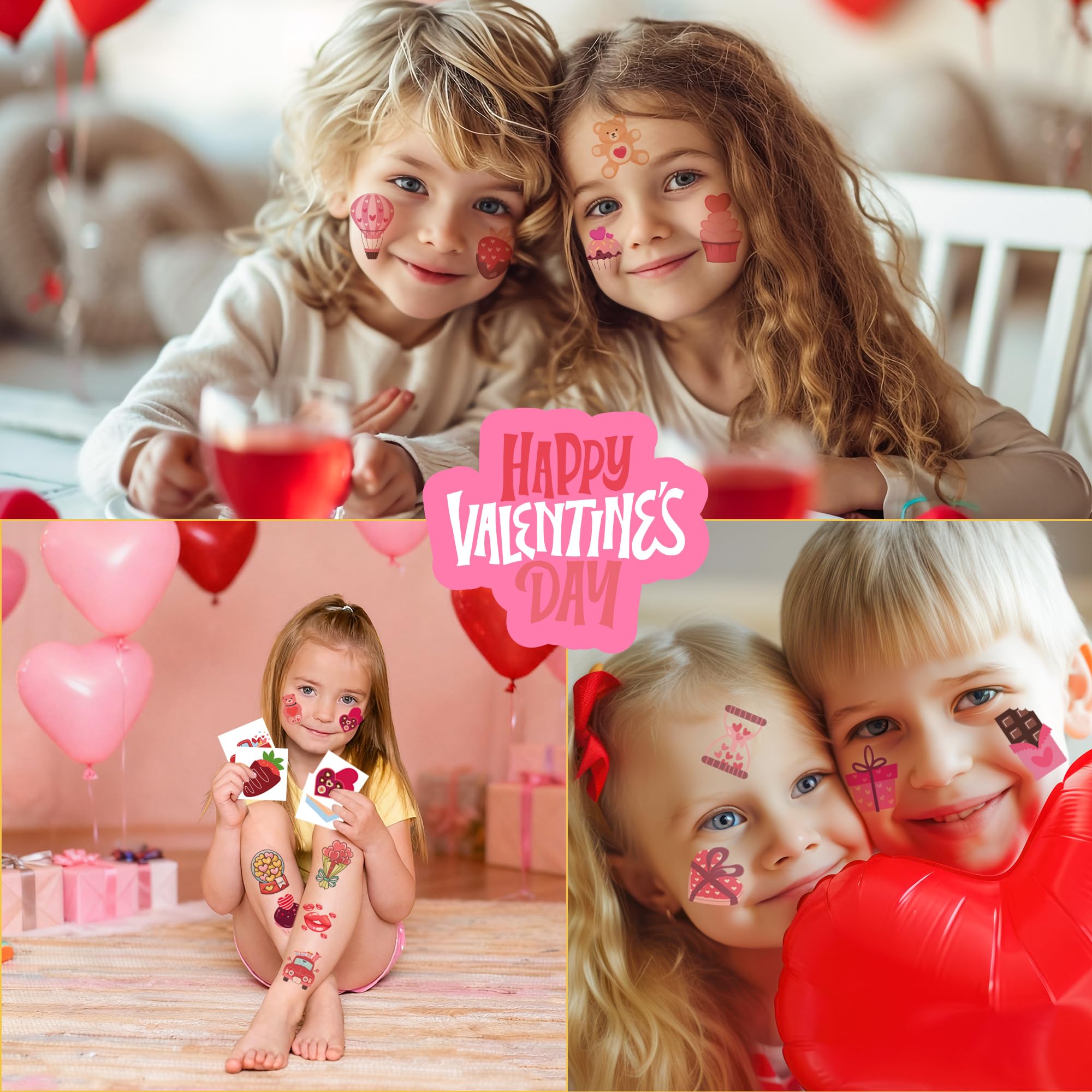 MDDRUIQI valentines tattoos favor gifts for guests and hosts