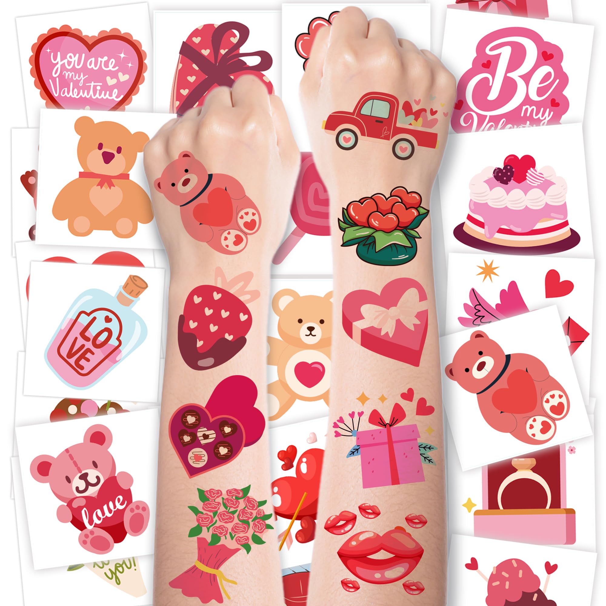 MDDRUIQI valentines tattoos heart designs for party favors and decor