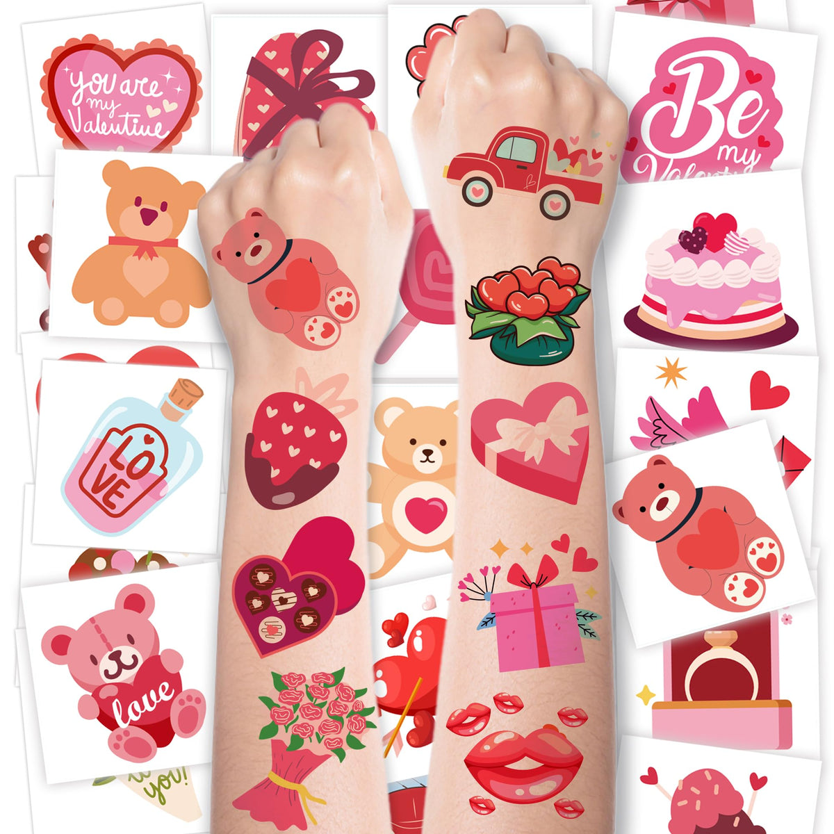 MDDRUIQI valentines tattoos heart designs for party favors and decor