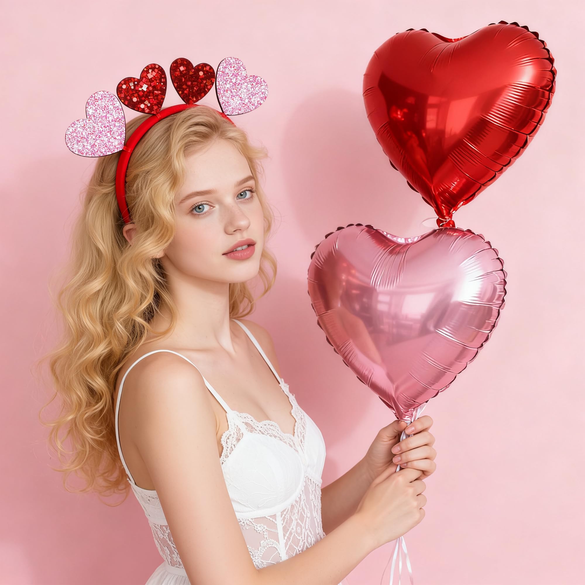 Accesorio para el cabello MDDRUIQI con corazones brillantes, regalo versátil.