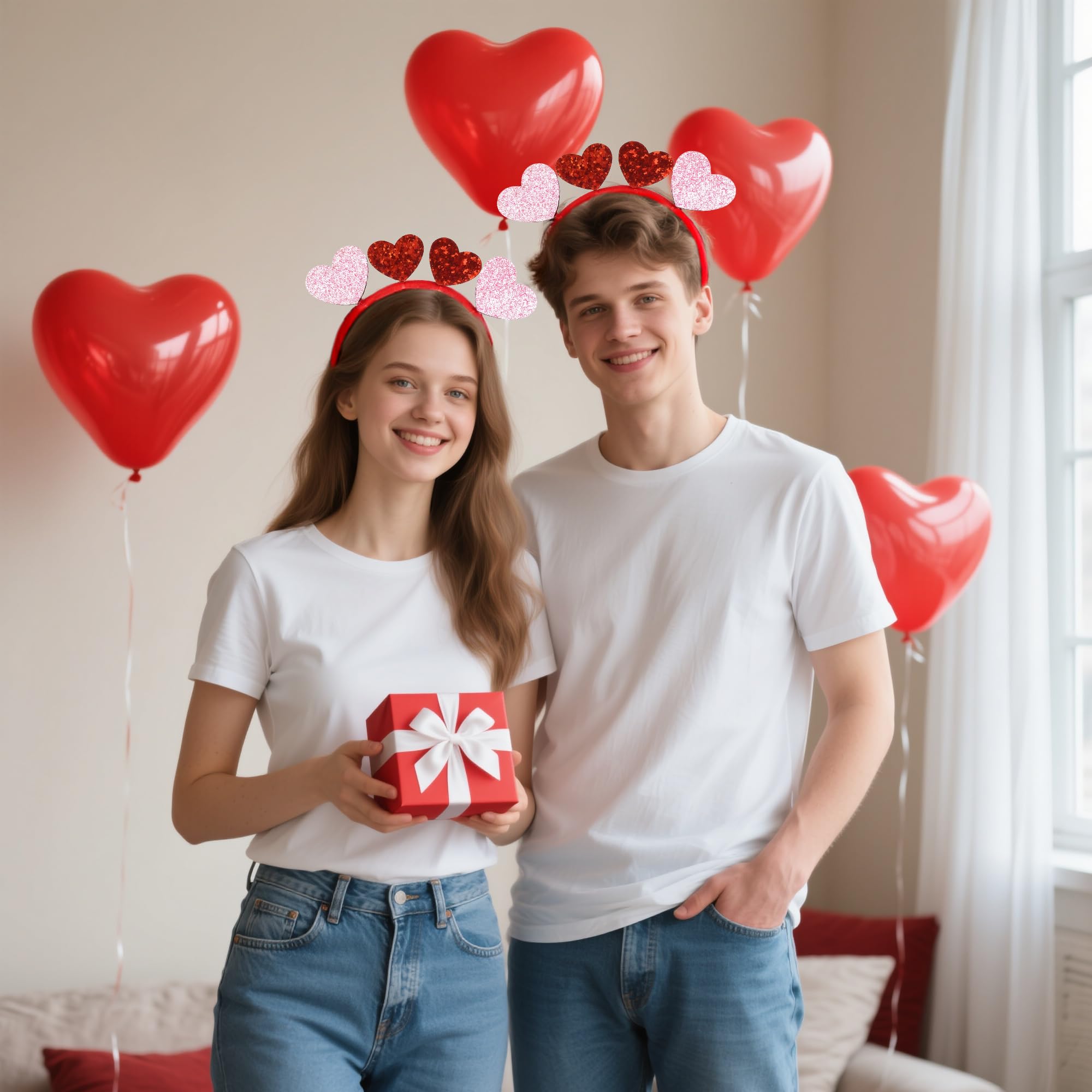 Decoración festiva para fiestas de San Valentín, diadema que añade ambiente.