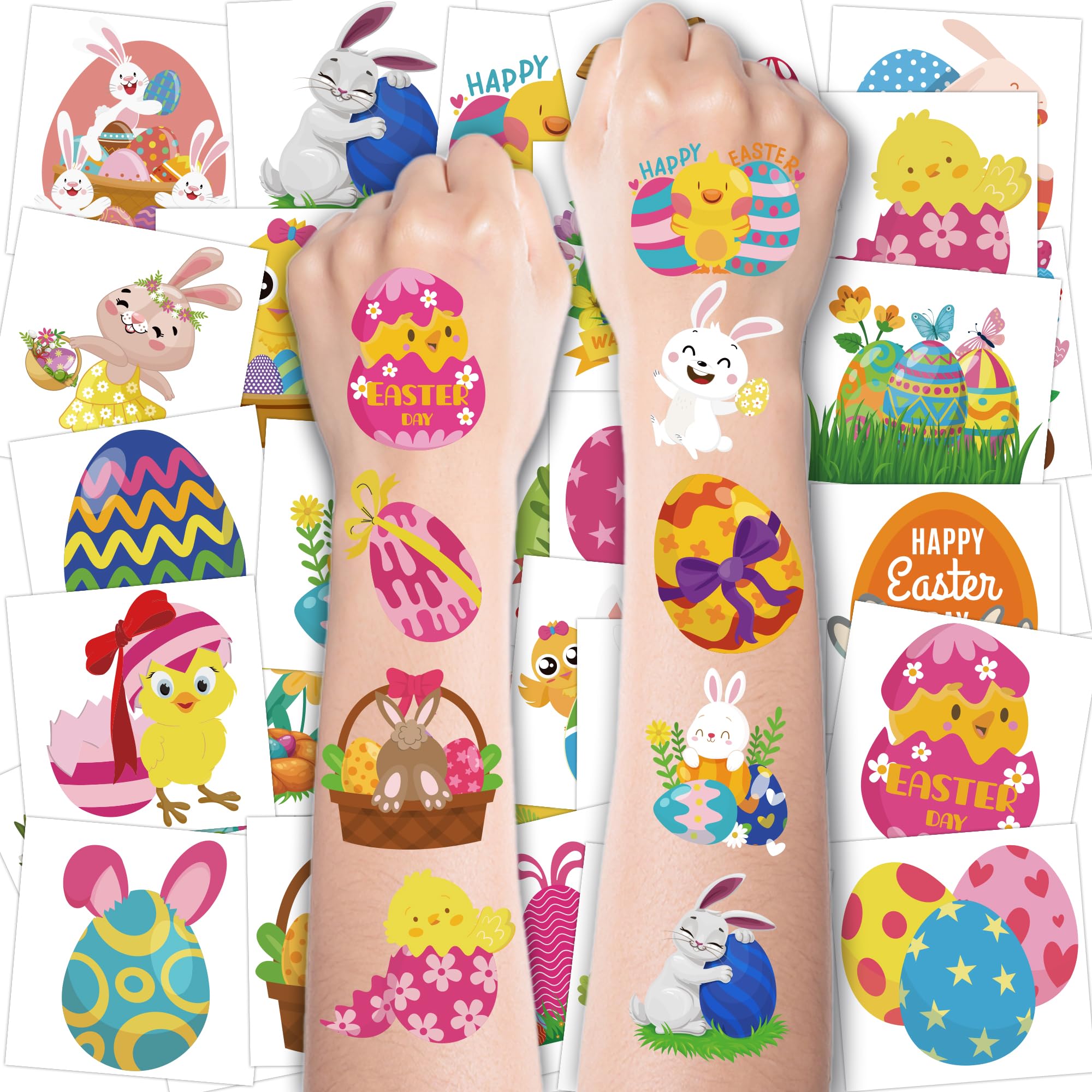 Tatuajes de Pascua de MDDRUIQI para niños: fáciles de aplicar en brazos y manos