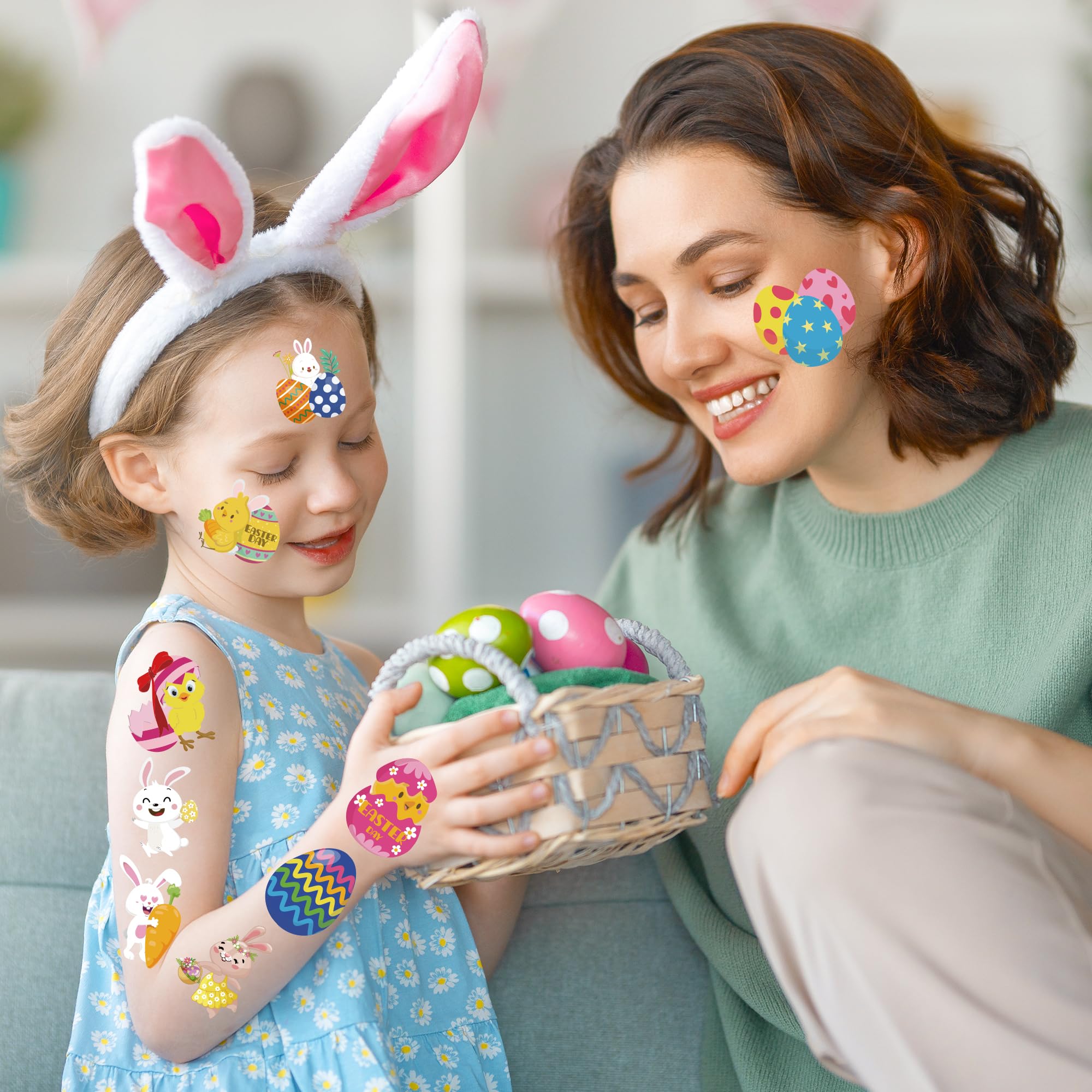 Tatuajes de Pascua de MDDRUIQI con pollitos alegres para fiestas