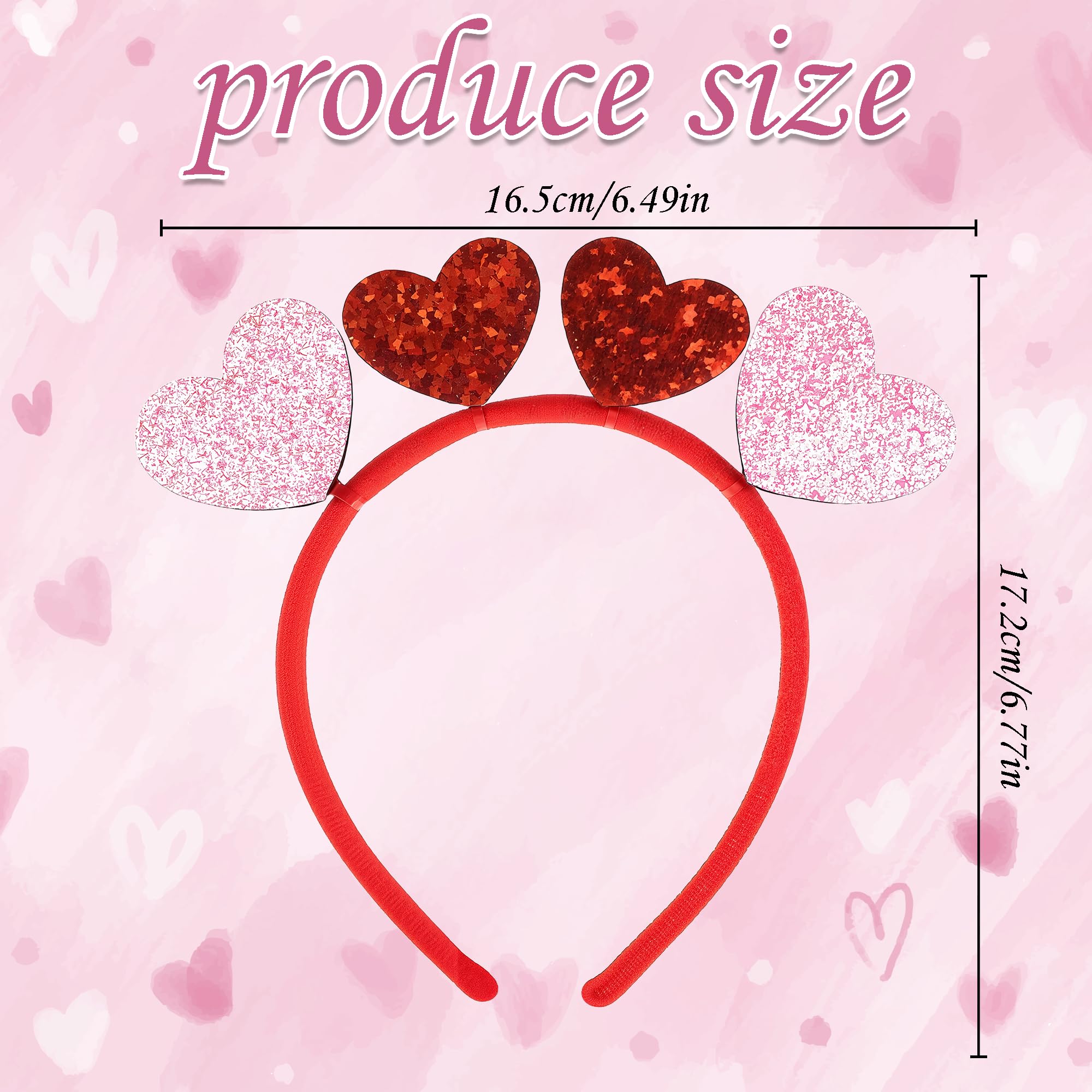 Diadema Valentín MDDRUIQI, tamaño 16,5 cm, ideal para combinar.