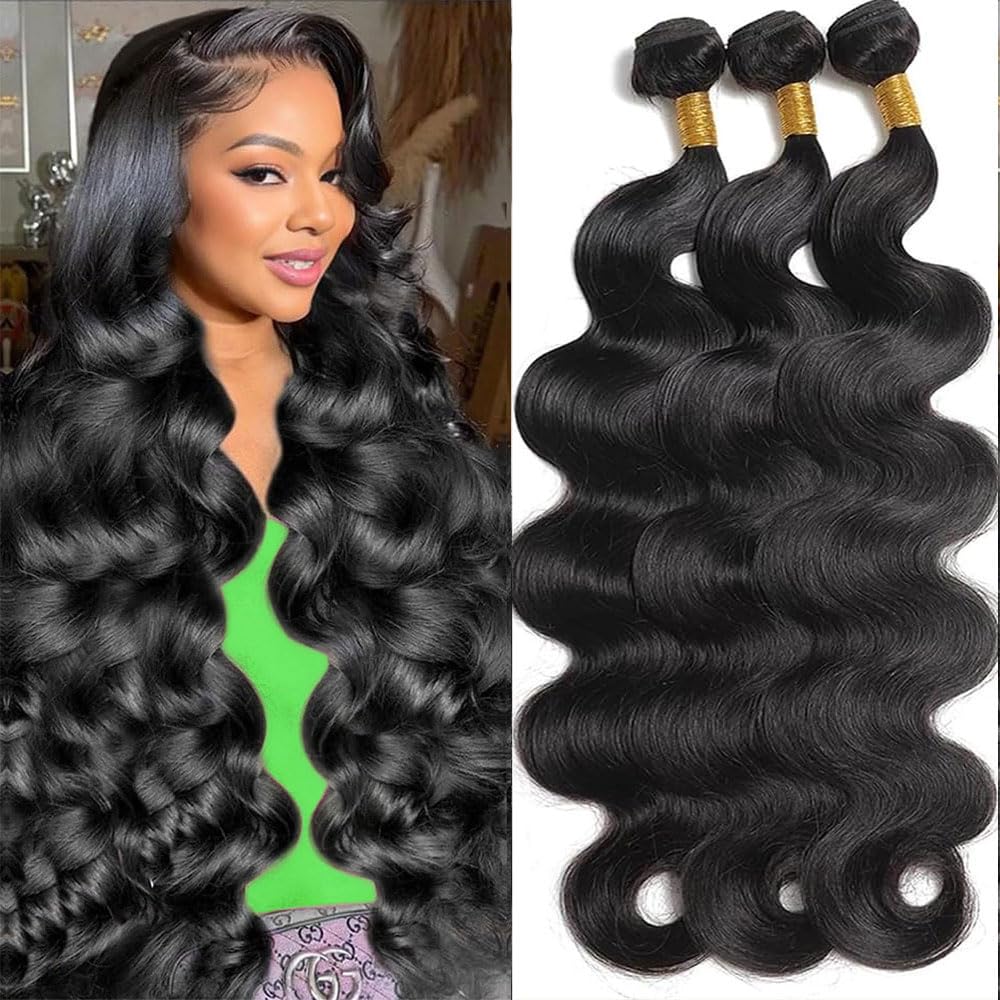 MDL 12A body wave bundles in natural 16-20 inch lengths for versatile styling.