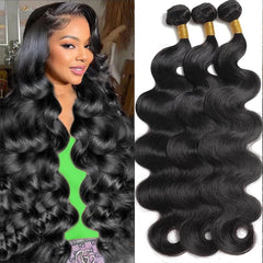 MDL 12A body wave bundles in natural 16-20 inch lengths for versatile styling.