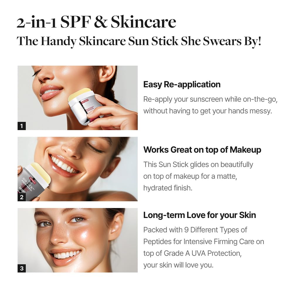 MDP Peptide 9 Bio Sunstick Pro SPF 50+ provides broad-spectrum coverage.