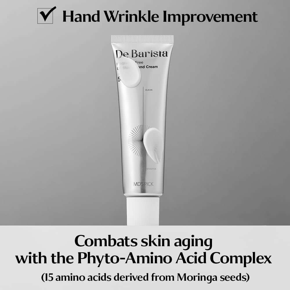 MD'S PICK De Barista Sun Shield Hand Cream ideal for outdoor and on-the-go use.