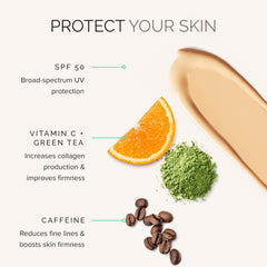 MDSolarSciences Gleam Glow SPF 50 back label showing ingredients