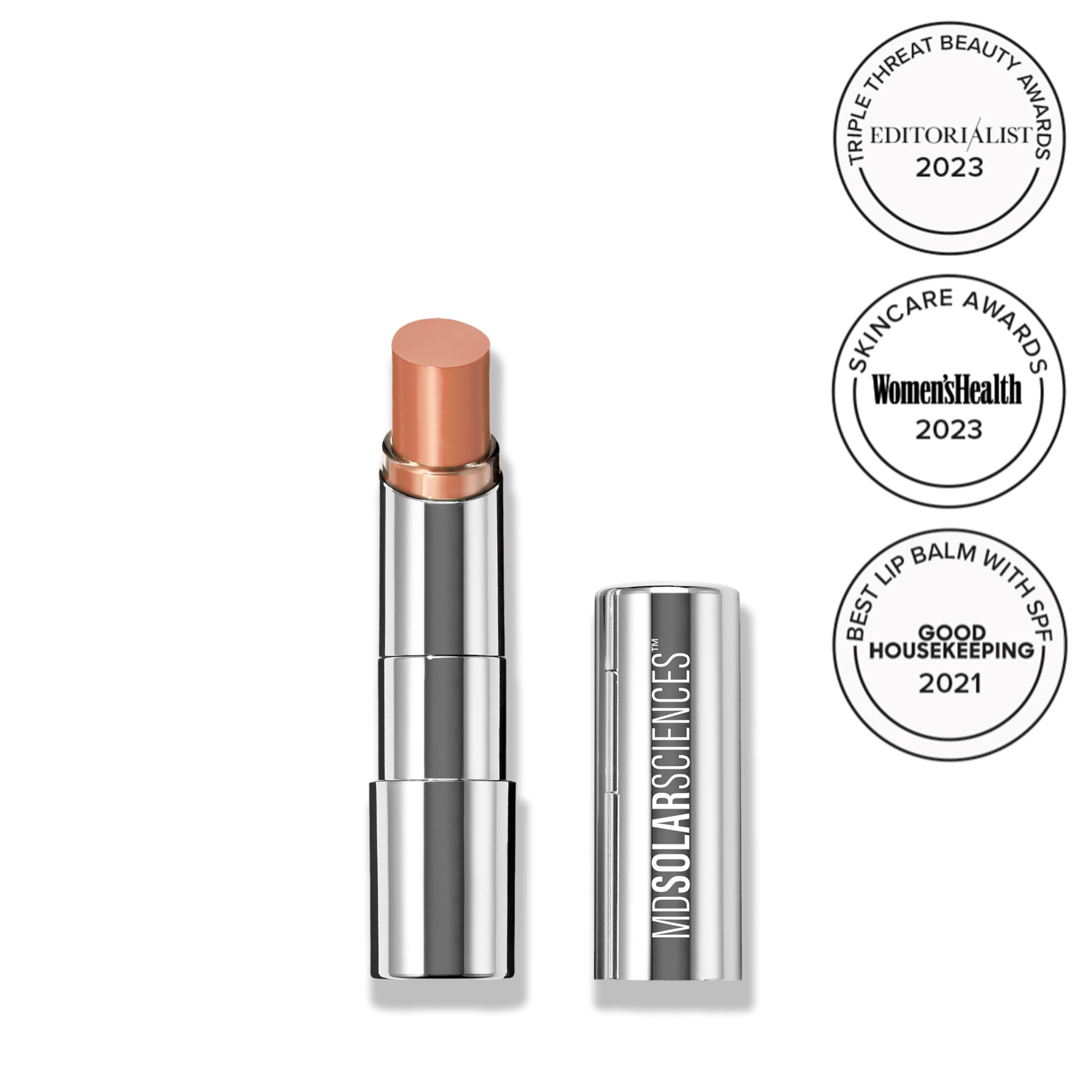 MDSolarSciences lip balm glide demonstrates creamy texture for easy daily wear.